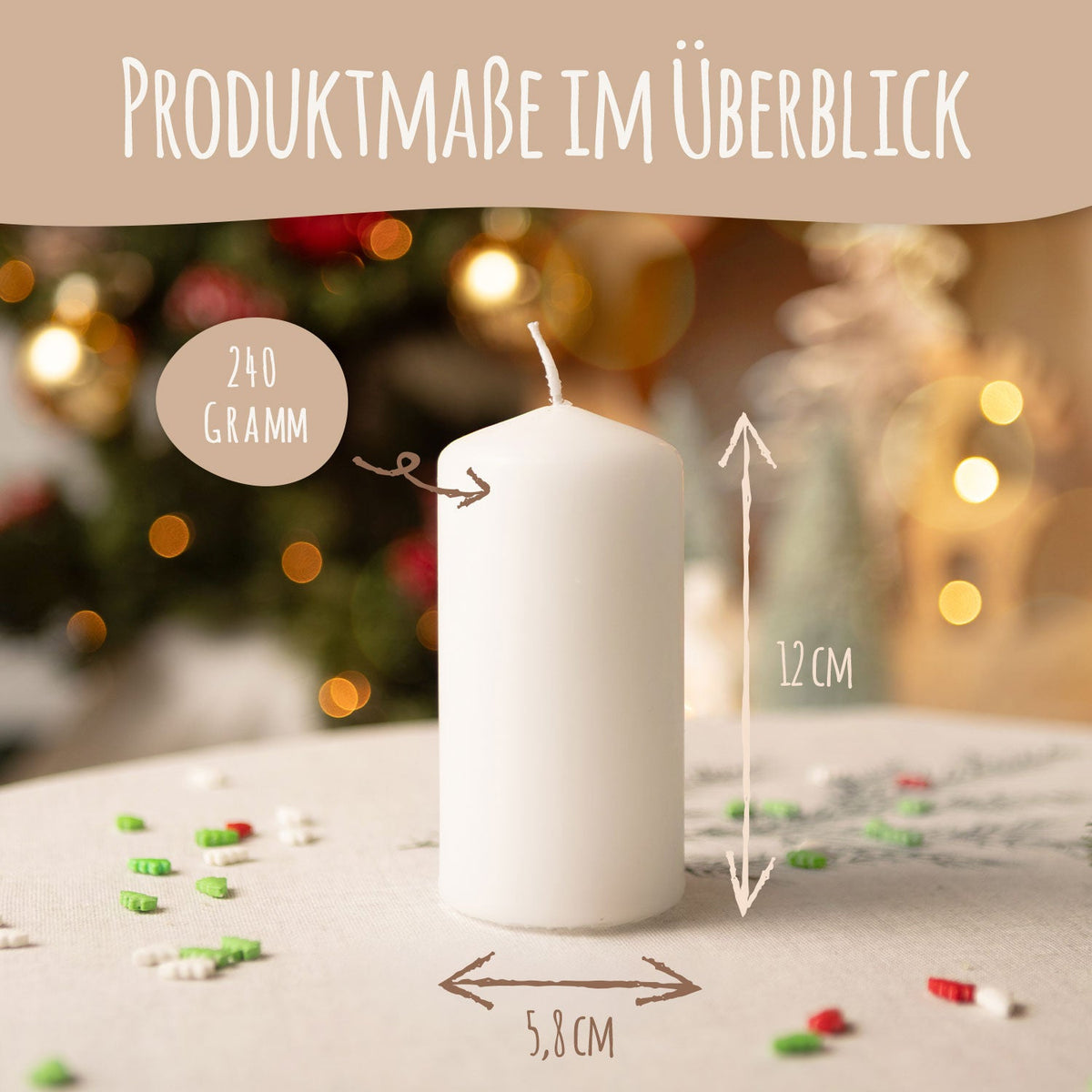 Kleine Kerzen "Advent Wichtel" - Adventskerzen im 4er Set