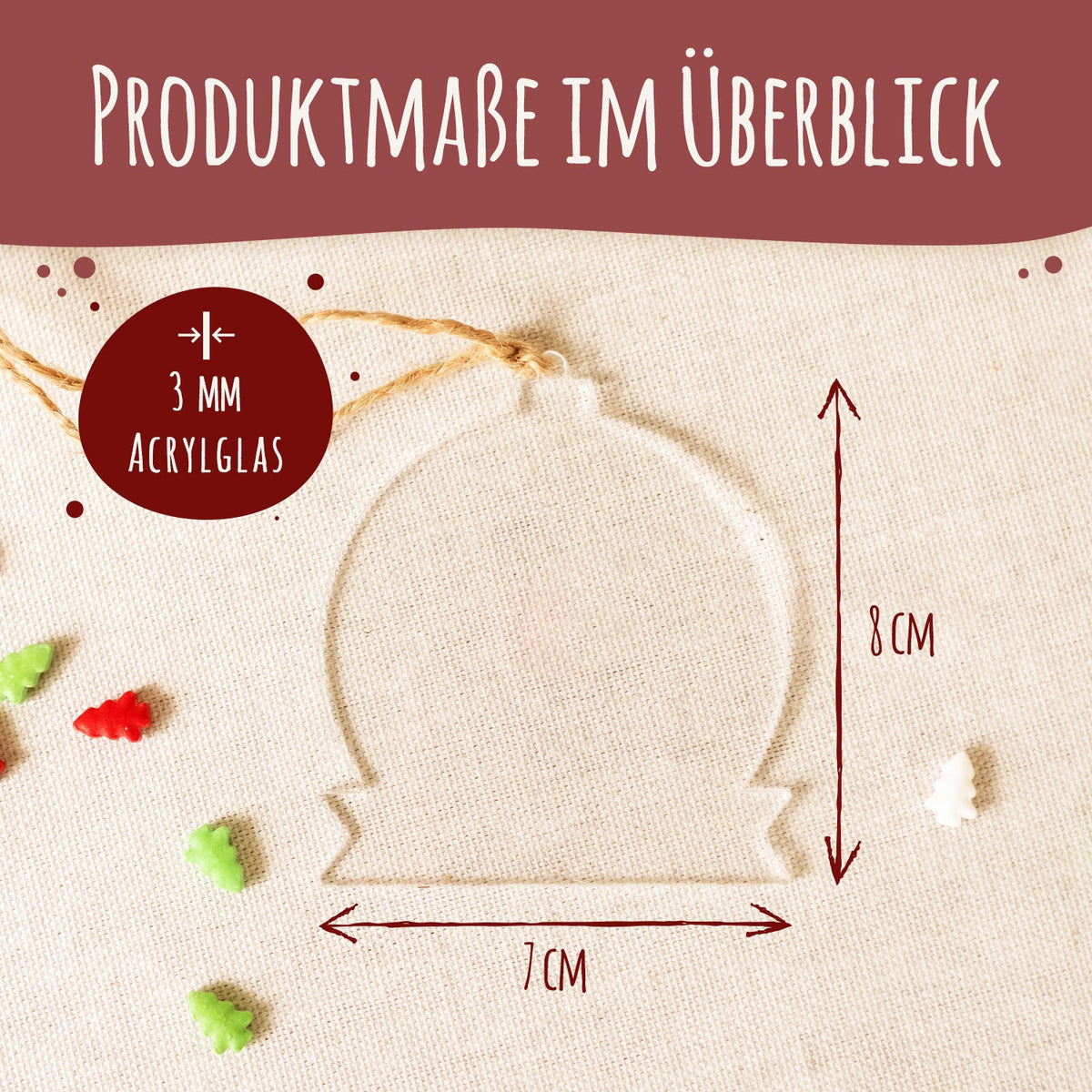 Christbaumschmuck aus Acryl - Foto - Weihnachtsanhänger