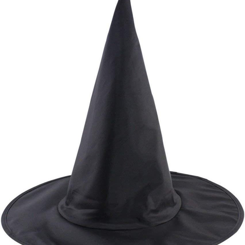 Halloween Zaubererhut Schwarz – Hexen- & Magierhut für Kinder und Erwachsene