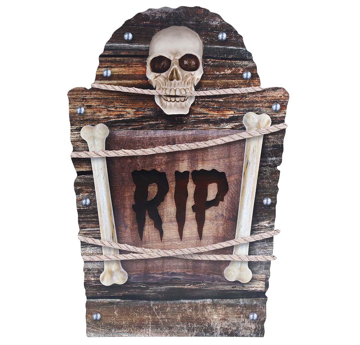 Halloween-Grabstein mit Skelett