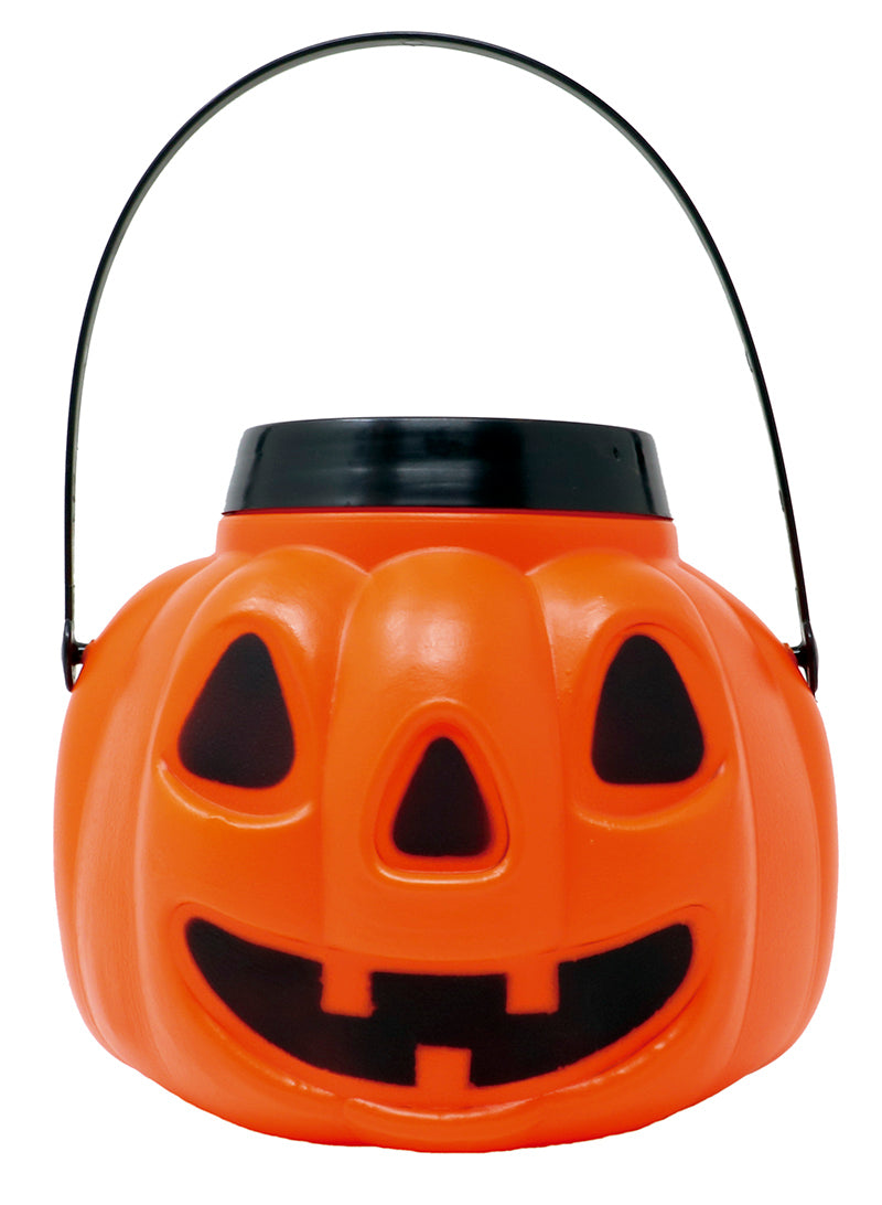 Kürbis-Eimer mit Henkel – Halloween-Süßigkeitenkorb