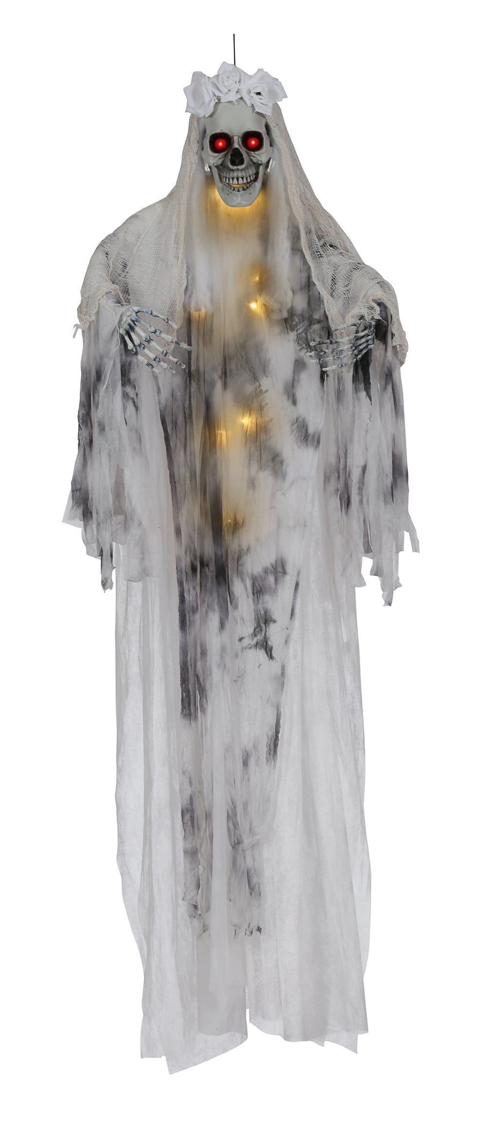 Skelett-Braut als große Hängefigur – Halloween-Deko