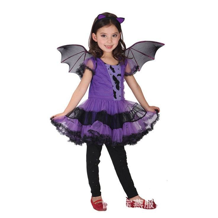 Halloween Kleid für Kinder – Lila Kostüm in 90 bis 160 cm