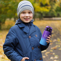 Thermosflasche Mit Strohhalm 500Ml, Trinkflasche Edelstahl Kohlensäure Geeignet, Bpa-Frei, Isolierflasche Auslaufsicher Doppelwandig, Wasserflasche Für Schule, Camping, Maedchen, Schule