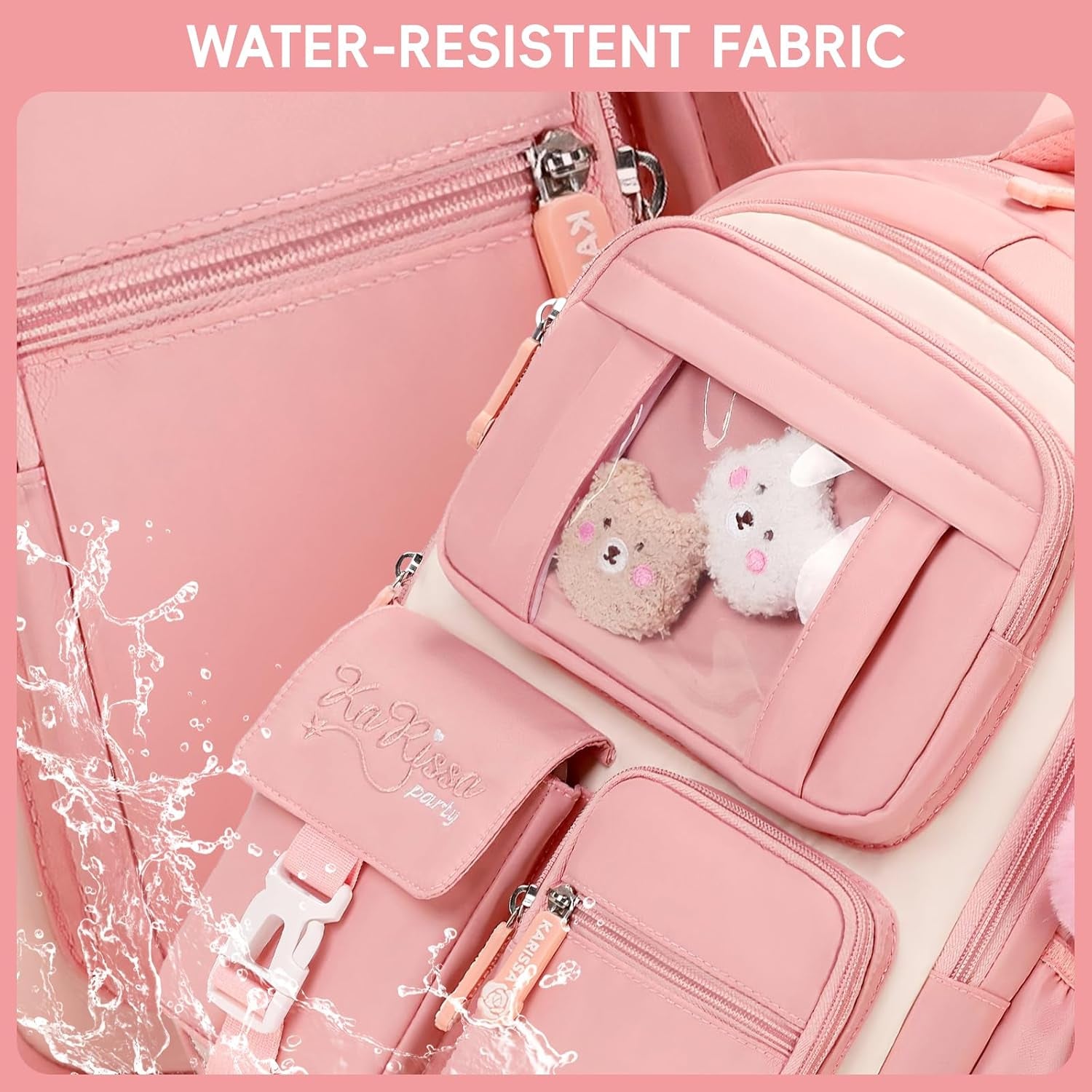 Amythe Schultasche Mädchen Rucksack Schule Mädchen, Atmungsaktiv Schulrucksack Für Mädche 1. - 5. Klasse, Lässiger Schulranzen Kinder Für Grundschule Mittelschule, Rosa | Atmungsaktiv Schulrucksack Für Mädche, Lässiger Schulranzen Kinder Für Grundschule Mittelschule, Rosa