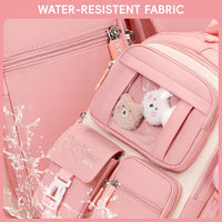 Amythe Schultasche Mädchen Rucksack Schule Mädchen, Atmungsaktiv Schulrucksack Für Mädche 1. - 5. Klasse, Lässiger Schulranzen Kinder Für Grundschule Mittelschule, Rosa | Atmungsaktiv Schulrucksack Für Mädche, Lässiger Schulranzen Kinder Für Grundschule Mittelschule, Rosa