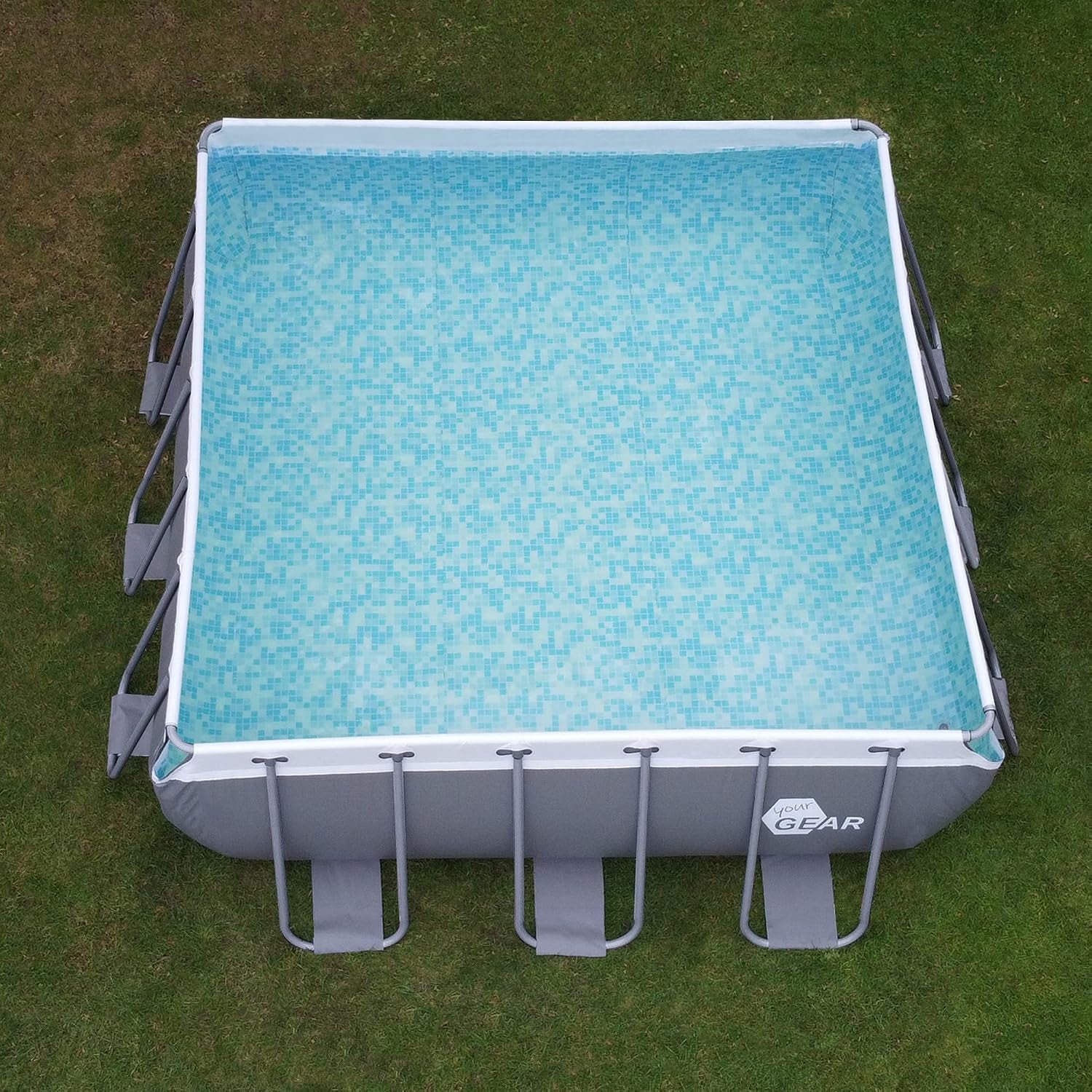 Your GEAR Steel Frame Pool - Div. Modelle/Größen - Rund Rechteckig Oder Quadratisch, 70-122 Cm Hoch Stahlrahmenpool Gartenpool Aufstellpool Schwimmbecken 300X200 300X300 400X200 Ø 366Cm Ø 457Cm
