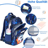 LEDAOU Schulrucksack Junge Teenager Kinder Juvenile Mädchen Daypack Mädchen Freizeitrucksack Backpack Schultaschen-Sets Mit Lunchpaket Und Federmäppchen