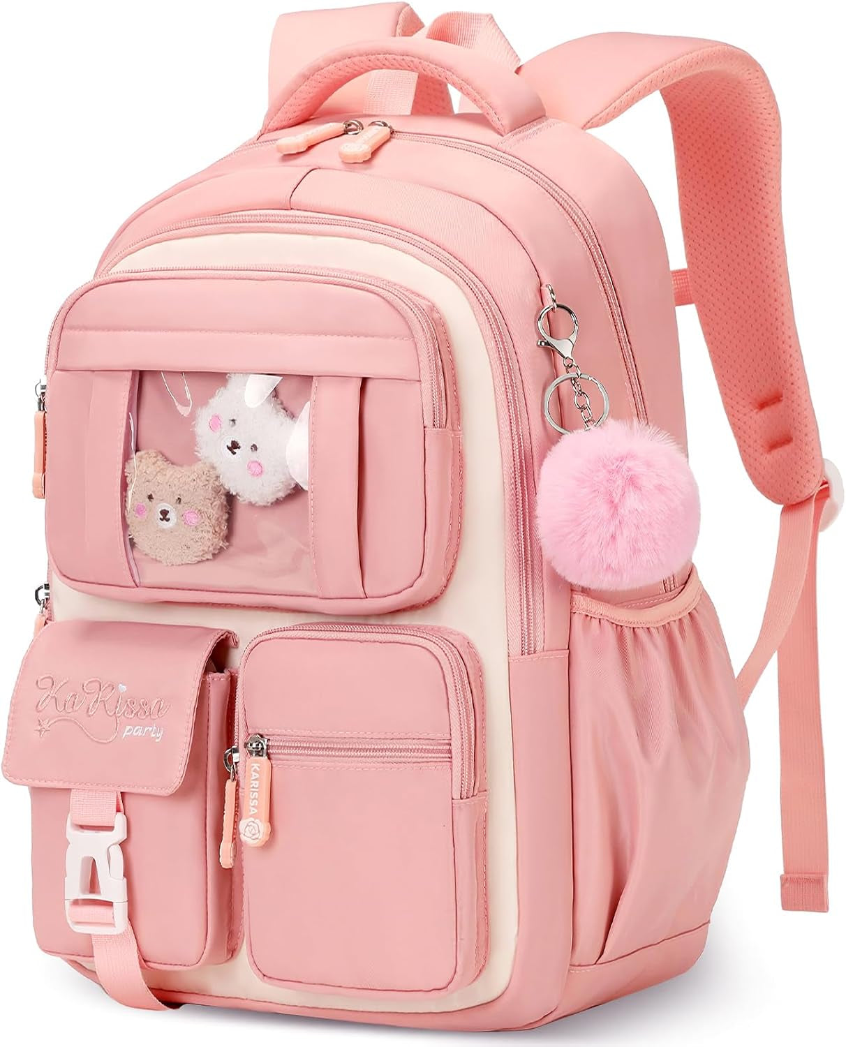 Amythe Schultasche Mädchen Rucksack Schule Mädchen, Atmungsaktiv Schulrucksack Für Mädche 1. - 5. Klasse, Lässiger Schulranzen Kinder Für Grundschule Mittelschule, Rosa | Atmungsaktiv Schulrucksack Für Mädche, Lässiger Schulranzen Kinder Für Grundschule Mittelschule, Rosa