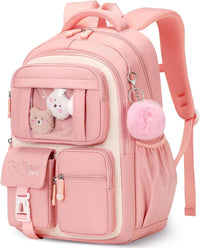 Amythe Schultasche Mädchen Rucksack Schule Mädchen, Atmungsaktiv Schulrucksack Für Mädche 1. - 5. Klasse, Lässiger Schulranzen Kinder Für Grundschule Mittelschule, Rosa | Atmungsaktiv Schulrucksack Für Mädche, Lässiger Schulranzen Kinder Für Grundschule Mittelschule, Rosa