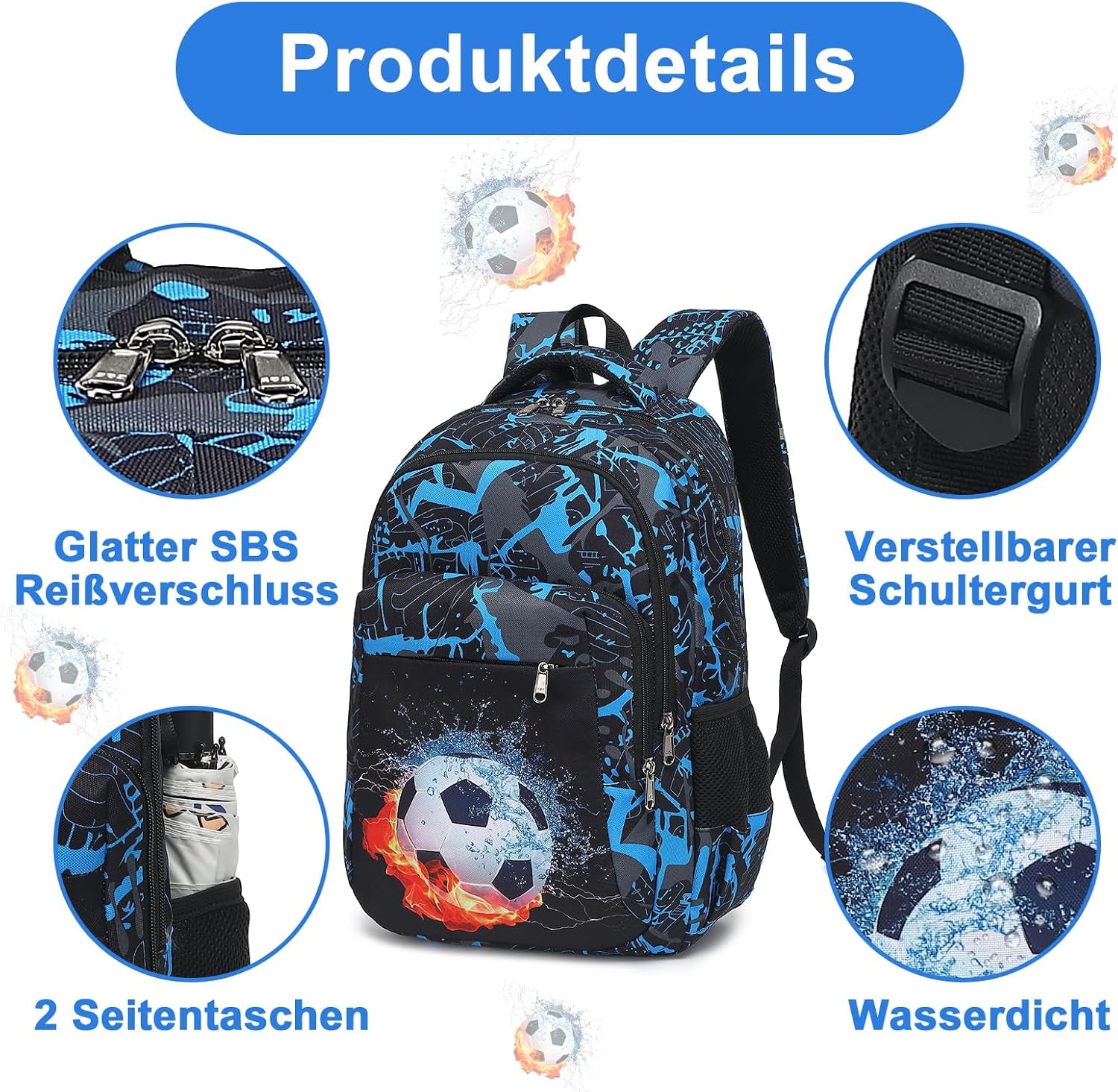 LEDAOU Schulrucksack Junge Teenager Kinder Juvenile Mädchen Daypack Mädchen Freizeitrucksack Backpack