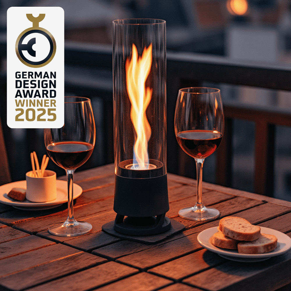 LUCEO Outdoor Standfeuer – Tischfeuer mit Flammenwirbel für Terrasse & Garten
