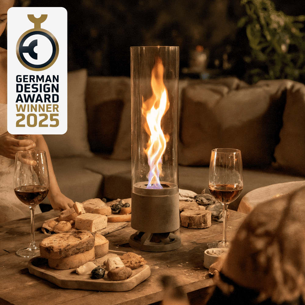 LUCEO Outdoor Standfeuer – Tischfeuer mit Flammenwirbel für Terrasse & Garten