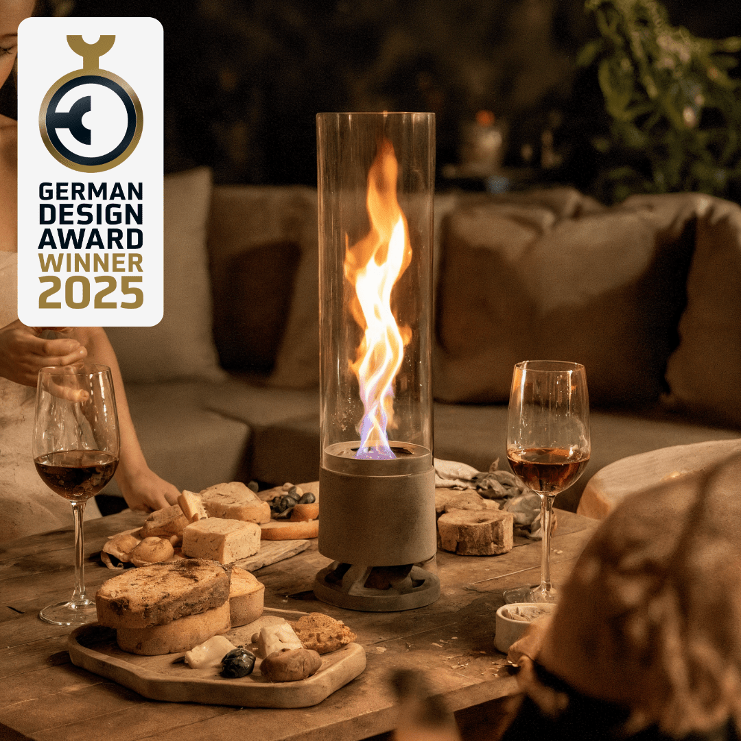 LUCEO Outdoor Standfeuer – Tischfeuer mit Flammenwirbel für Terrasse & Garten