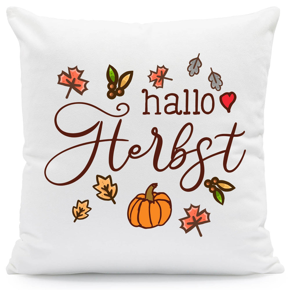 Dekokissen „Hallo Herbst“ – 40 × 40 cm inkl. Kissenfüllung