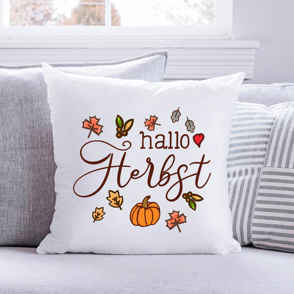 Dekokissen „Hallo Herbst“ – 40 × 40 cm inkl. Kissenfüllung