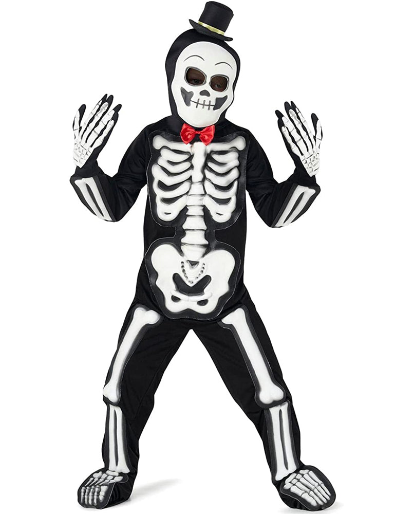 Halloween 3D Kostüm "Skelett" für Kinder | Glow in the Dark Geist