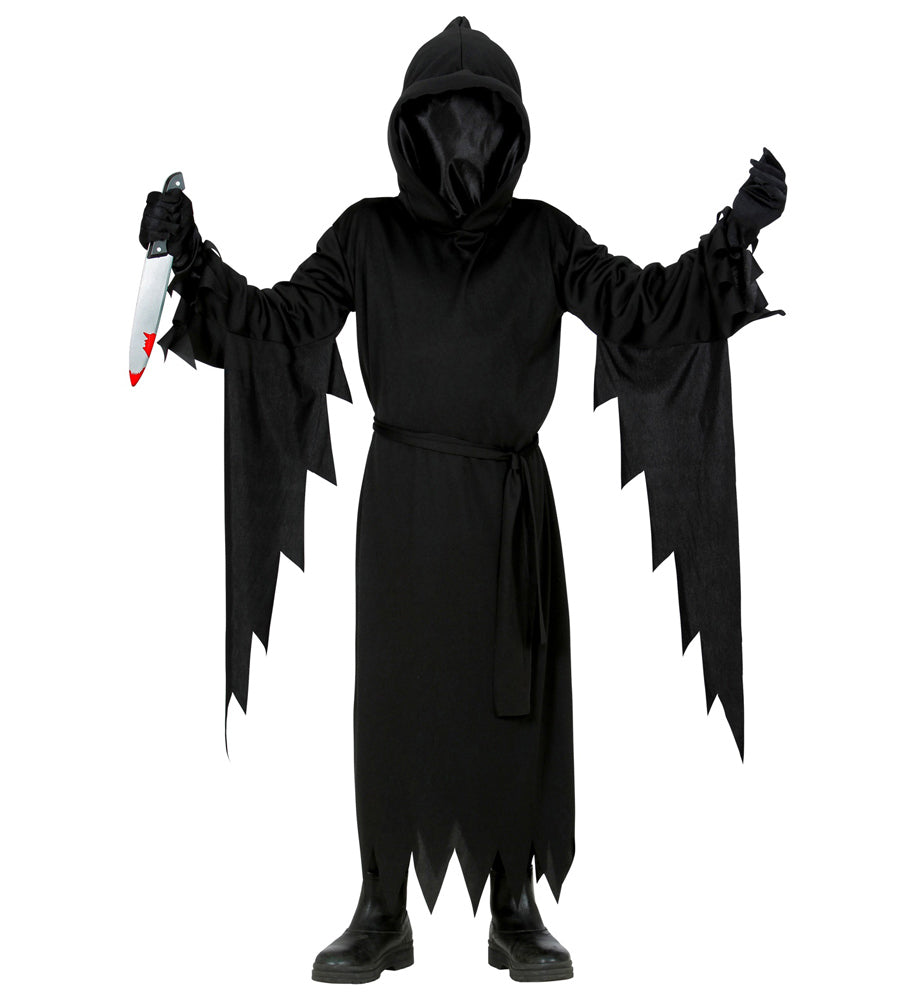 Halloween Kostüm "Sensenmann" für Kinder | Schwarz