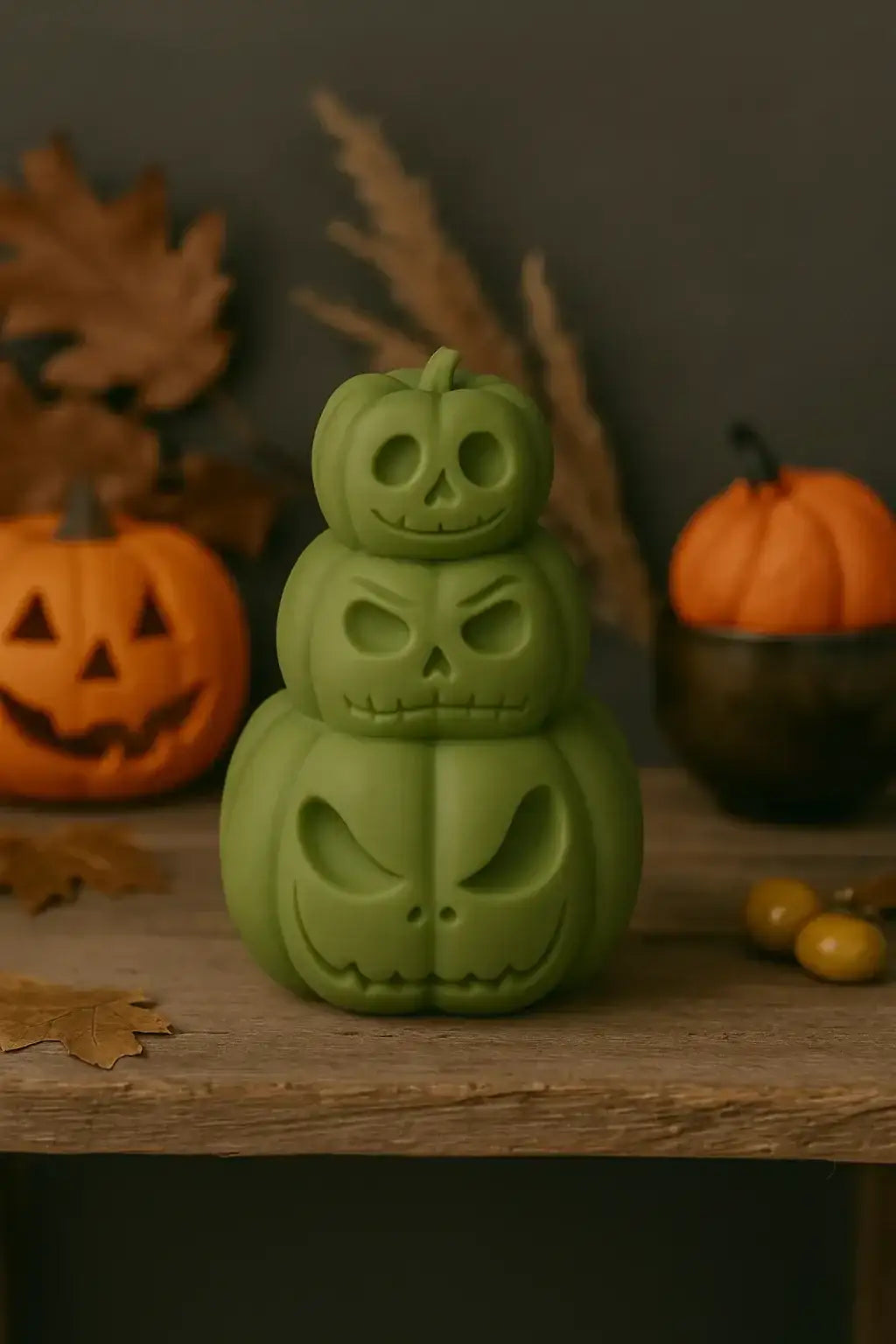 Halloween Kürbis-Figur – handgemachte Deko für Herbst & Spooky Season