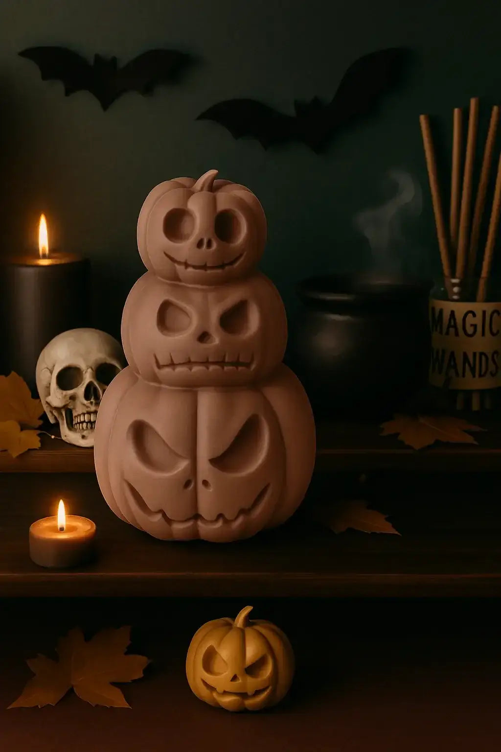 Halloween Kürbis-Figur – handgemachte Deko für Herbst & Spooky Season