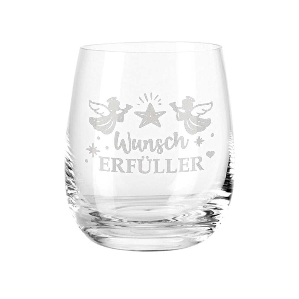 Teelicht mit Gravur - Weihnachtsdeko - Wunscherfüller Engel