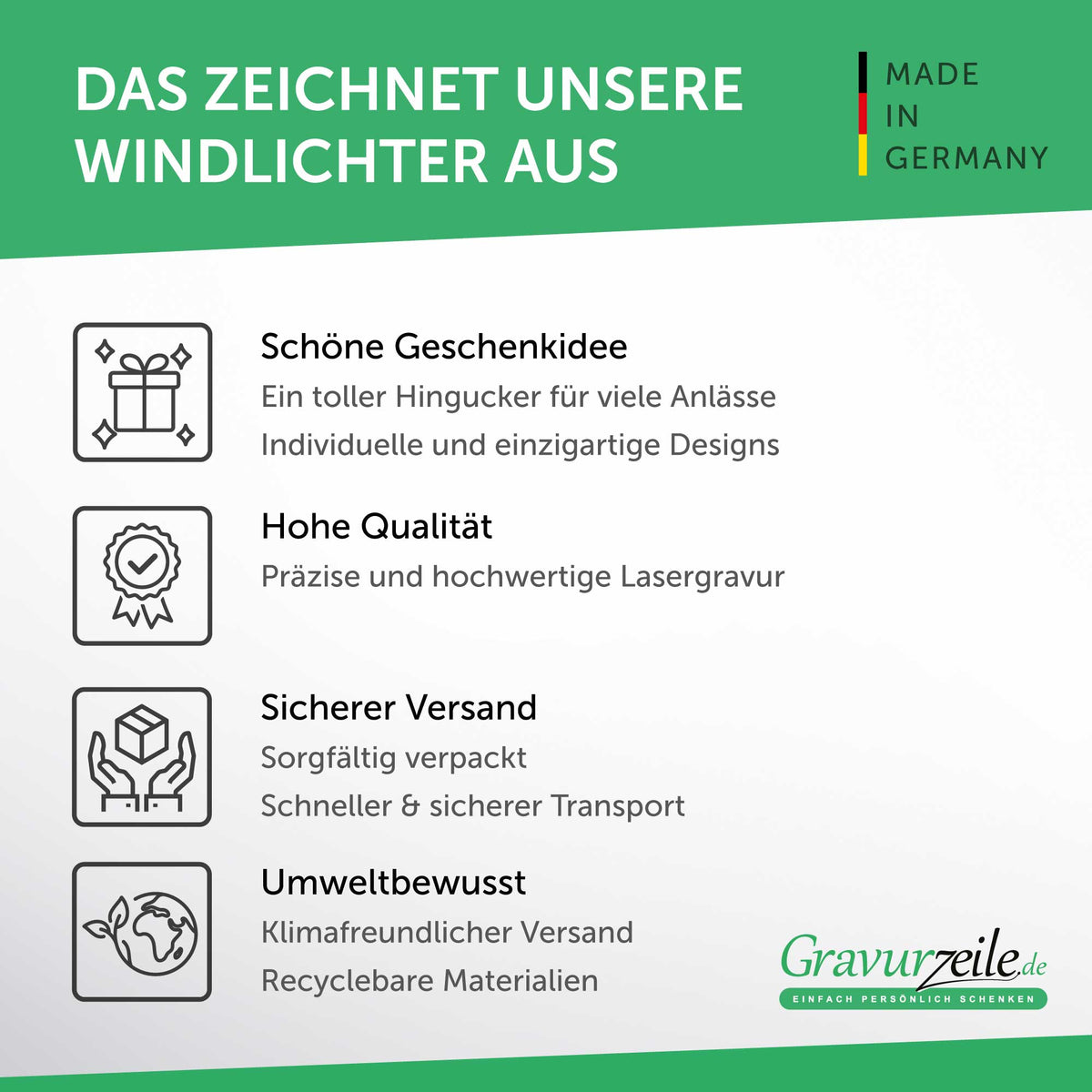Windlicht mit Gravur - "Nature Ornament Flower" für Paare