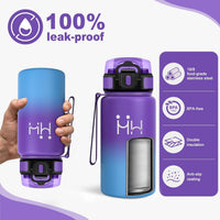 Thermosflasche Mit Strohhalm 500Ml, Trinkflasche Edelstahl Kohlensäure Geeignet, Bpa-Frei, Isolierflasche Auslaufsicher Doppelwandig, Wasserflasche Für Schule, Camping, Maedchen, Schule