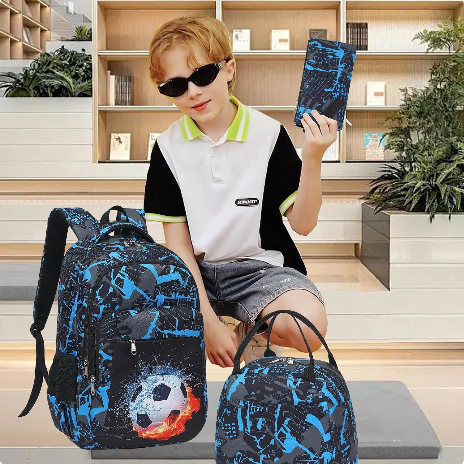 LEDAOU Schulrucksack Junge Teenager Kinder Juvenile Mädchen Daypack Mädchen Freizeitrucksack Backpack