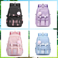 Schulrucksack Teenager Mädchen Damen,17In Leichter Laptop Rucksack Aesthetic Tagesrucksack Geeignet Reise College Arbeit (Lila)