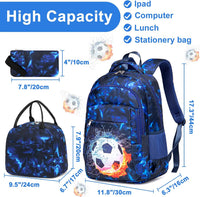 LEDAOU Schulrucksack Junge Teenager Kinder Juvenile Mädchen Daypack Mädchen Freizeitrucksack Backpack Schultaschen-Sets Mit Lunchpaket Und Federmäppchen