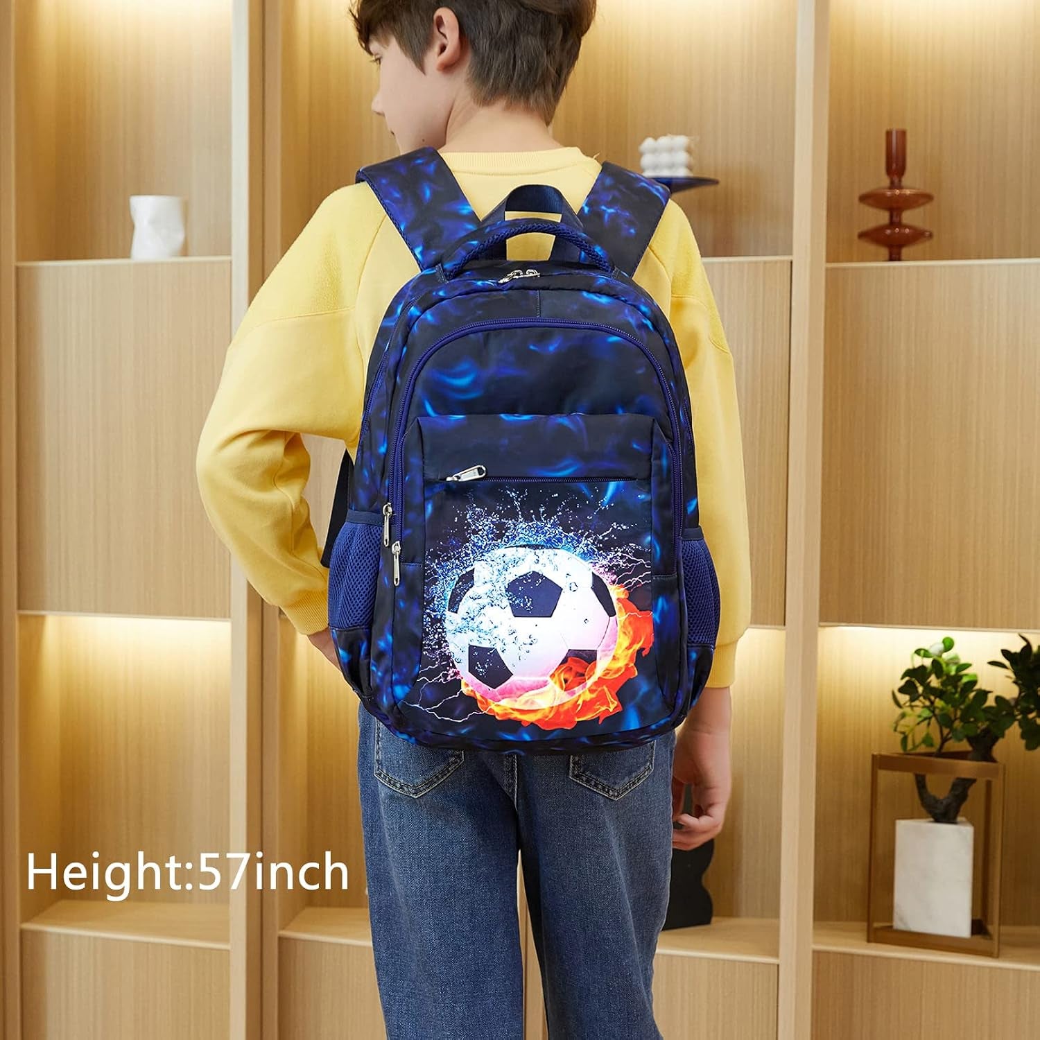 LEDAOU Schulrucksack Junge Teenager Kinder Juvenile Mädchen Daypack Mädchen Freizeitrucksack Backpack Schultaschen-Sets Mit Lunchpaket Und Federmäppchen