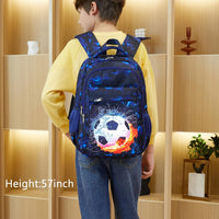 LEDAOU Schulrucksack Junge Teenager Kinder Juvenile Mädchen Daypack Mädchen Freizeitrucksack Backpack Schultaschen-Sets Mit Lunchpaket Und Federmäppchen