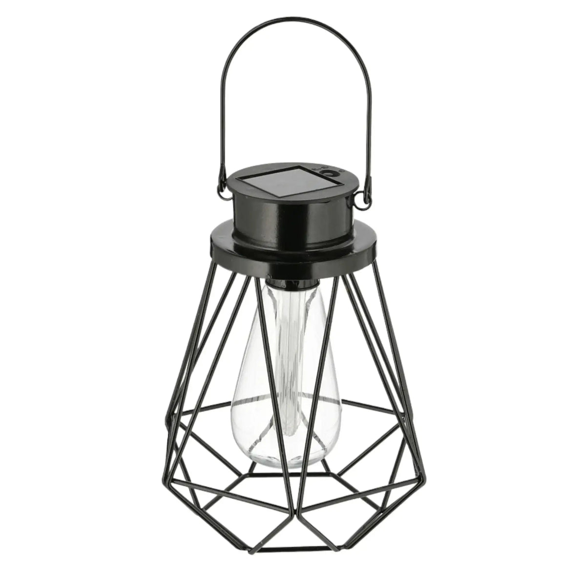 Solarleuchte Außen schwarz Metall stehend hängend Gartenbeleuchtung warmweiß LED