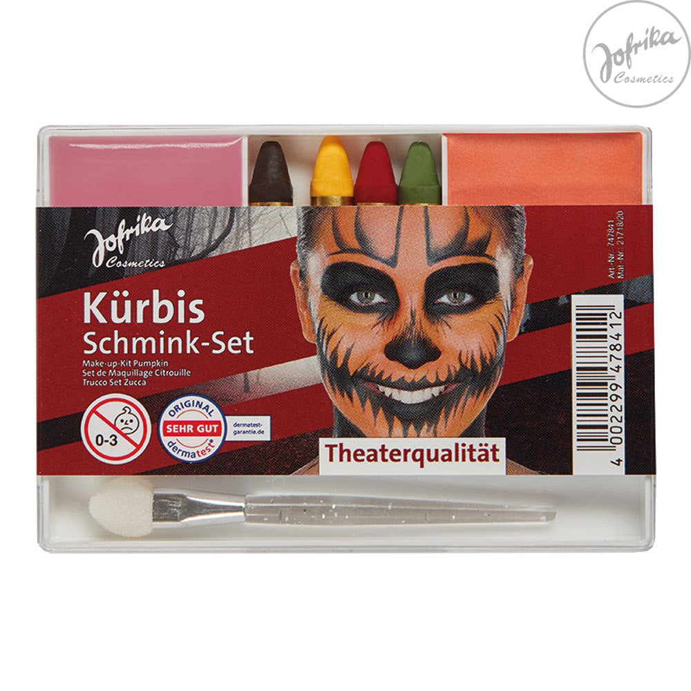 Jofrika Halloween Schmink-Set „Kürbis“ – Theater-Make-up Set 747841
